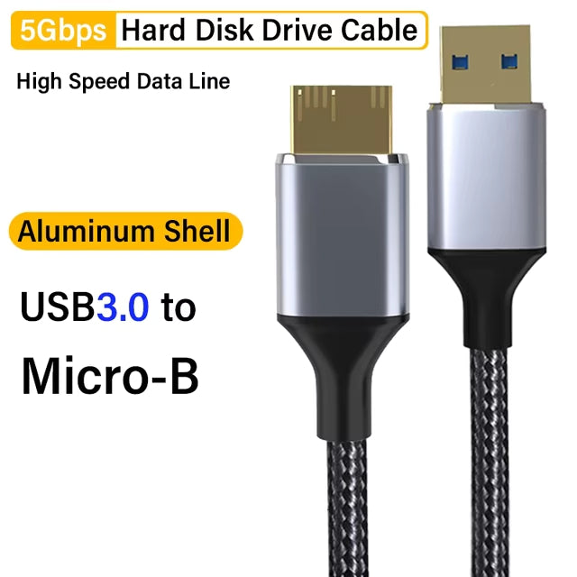 Cable USB | 50cm | USB 3.0 Micro B -> USB C / USB A | 5Gbps | CCE-CUS-42