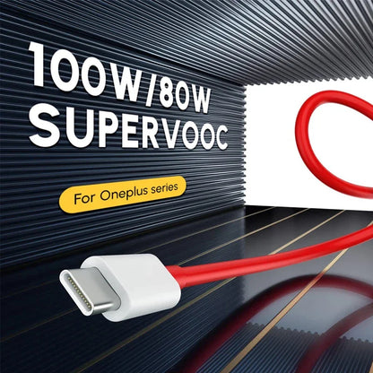 Cable USB para OnePlus | 100W SUPERVOOC | 100cm / 200cm | USB A / USB C | Rojo | CCE-CUS-48