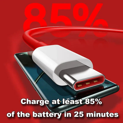 Cable USB para OnePlus | 100W SUPERVOOC | 100cm / 200cm | USB A / USB C | Rojo | CCE-CUS-48