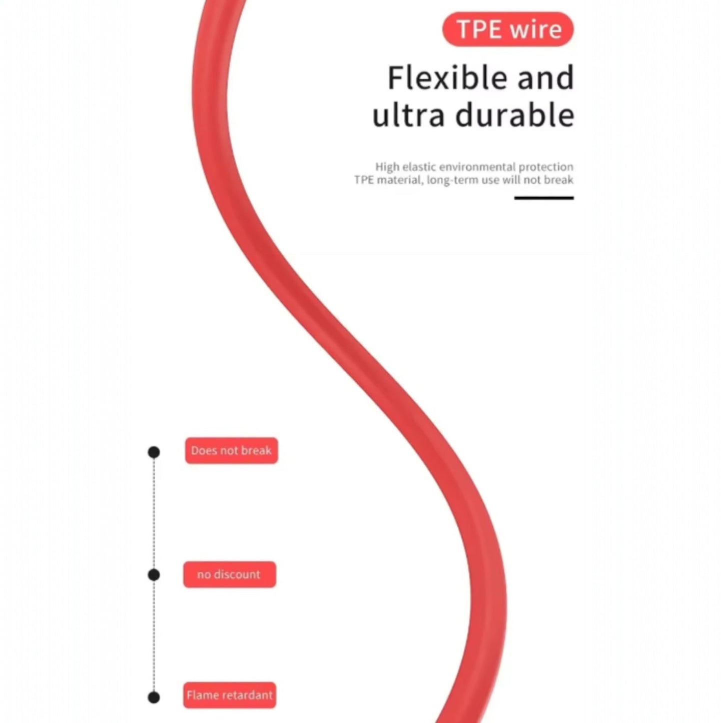 Cable USB para OnePlus | 100W SUPERVOOC | 100cm / 200cm | USB A / USB C | Rojo | CCE-CUS-48