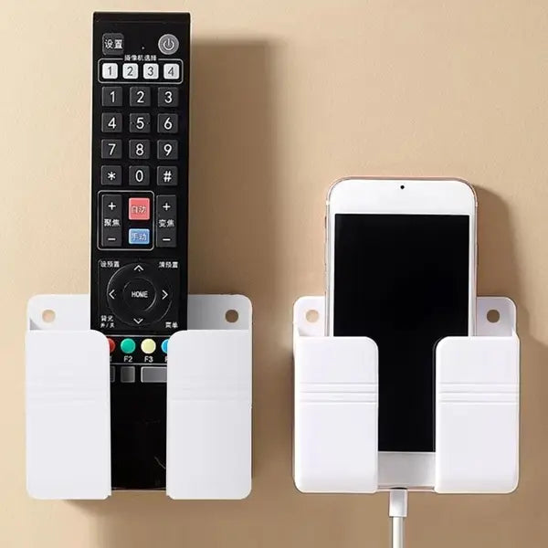 Holder para Celular / Control Remoto | Incluye Cinta Adhesiva de Doble Cara | Blanco / Negro | CCE-HLD-04