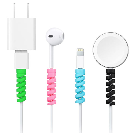 Protector para Cable en Espiral | 4 Pack | Plástico | CCE-ORG-09