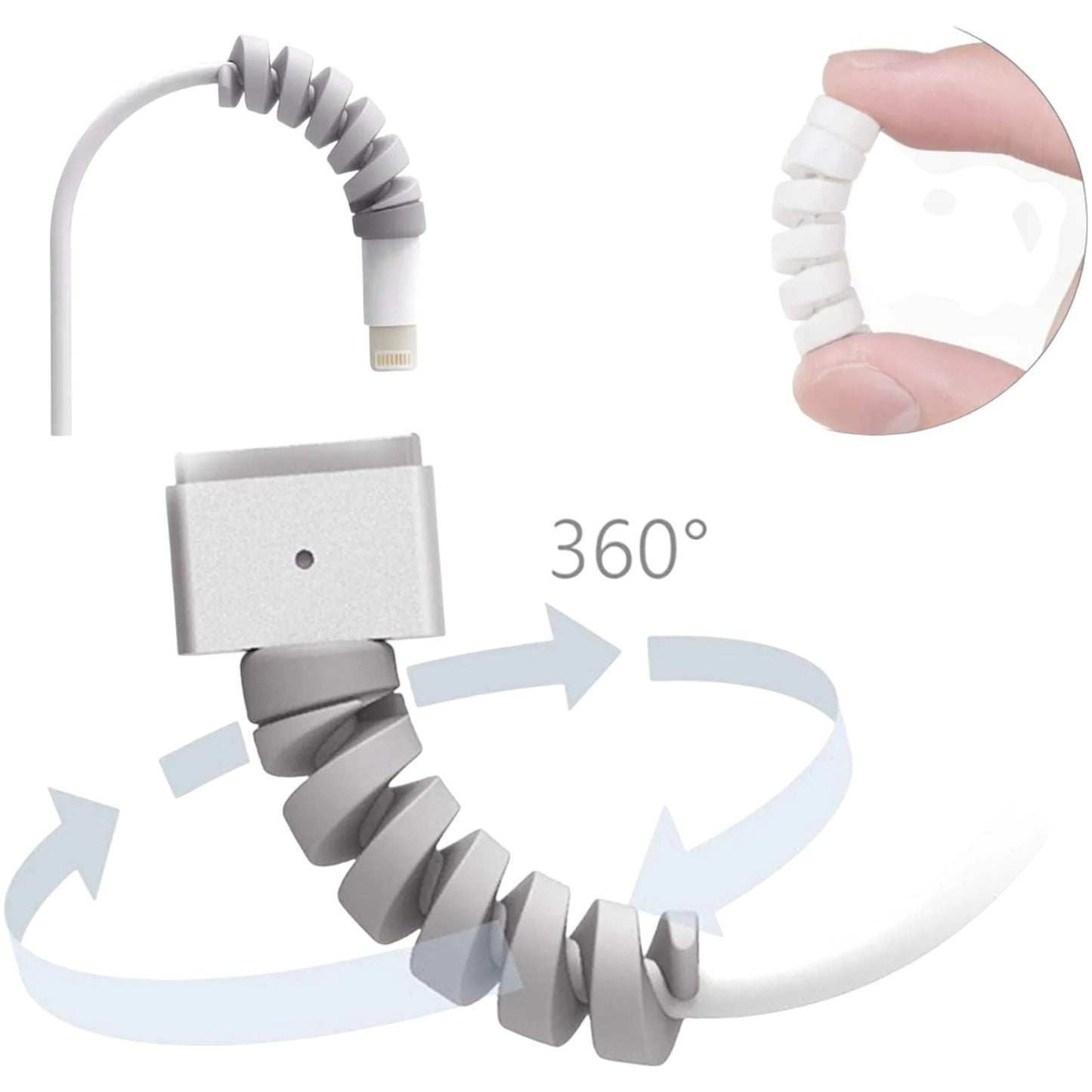 Protector para Cable en Espiral | 4 Pack | Plástico | CCE-ORG-09