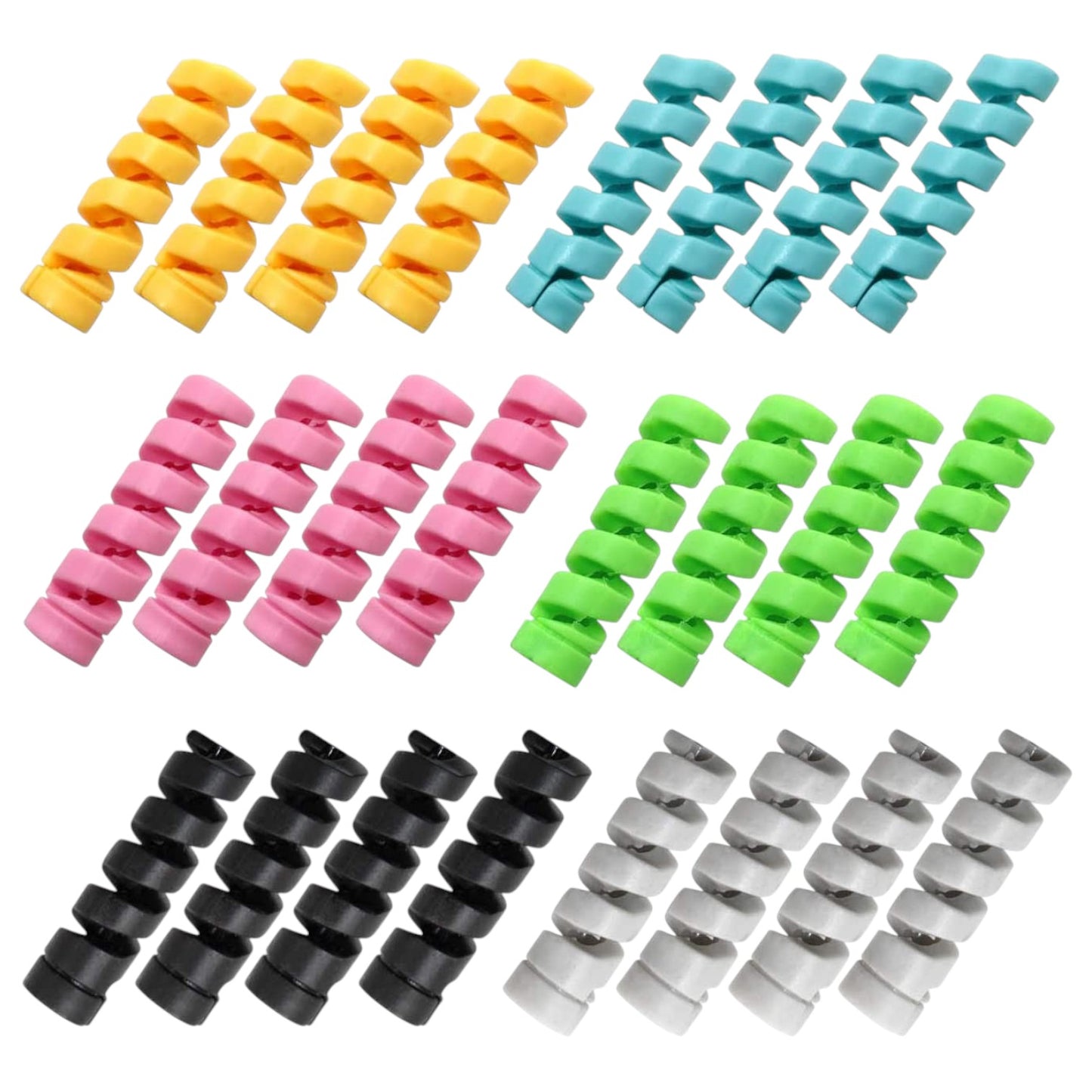 Protector para Cable en Espiral | 4 Pack | Plástico | CCE-ORG-09