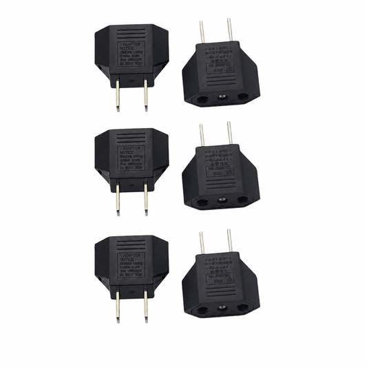 Adaptador Eléctrico | 6 Pack | Conector Europeo -> Conector Americano | 110V / 6A | CE-AD-25