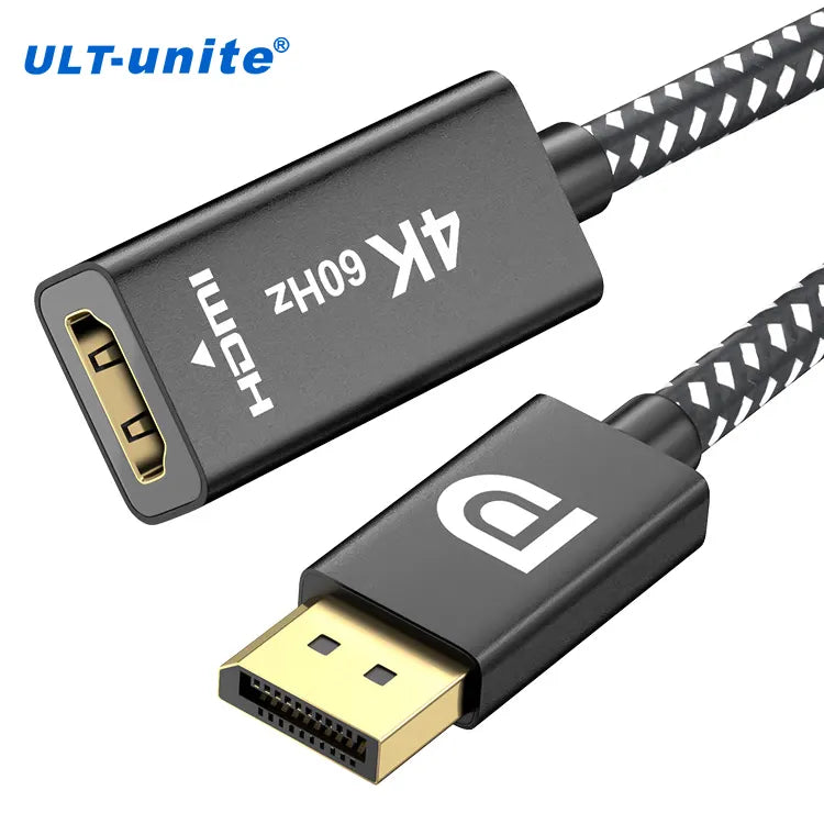 Adaptador DisplayPort - HDMI | ULT-unite | 4K / 60Hz | 20cm | PS176 | CE-AD-30