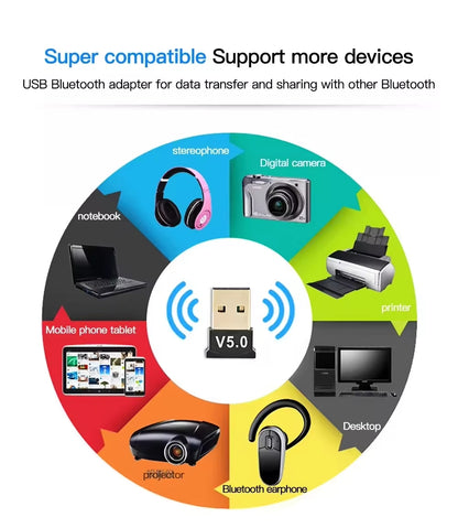 Adaptador Bluetooth 5.0 | USB | Mini | CRE-ADA-33