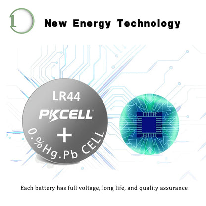 Pila LR44 / LR154 / SR44 / AG13 / SR1154 / LR1154  | 2 Pack | 1.5V / 140mAh | CE-BAT-01