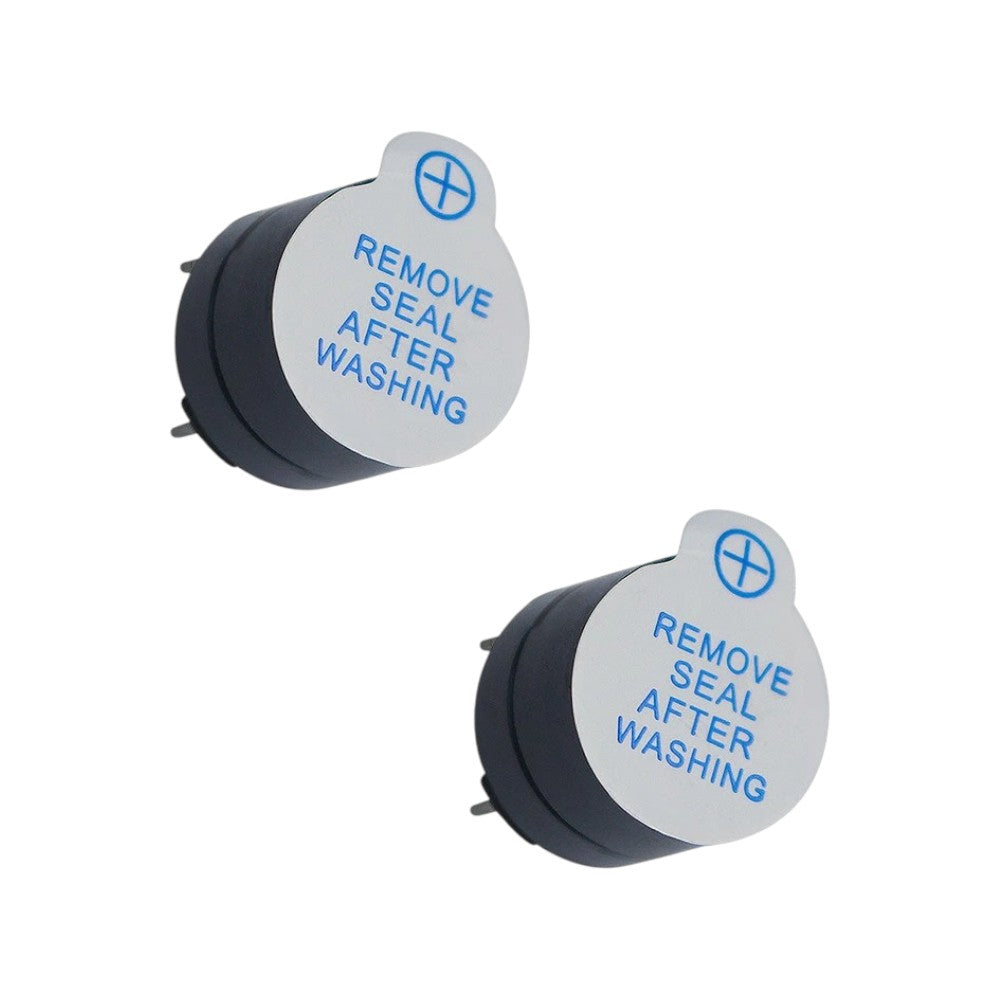 Buzzer Activo / Zumbador Piezoeléctrico con Tono Continuo | 2 Pack | 5V | 12mm x 9.5mm | CE-BZZ-01