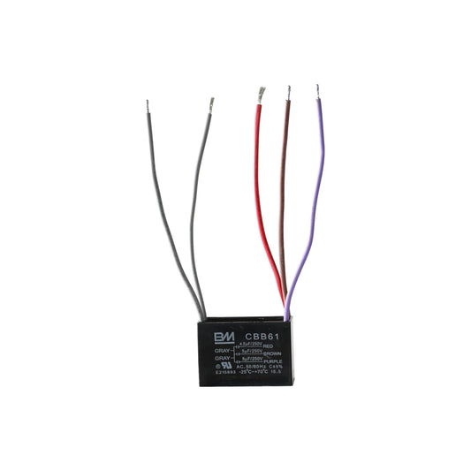 Capacitor / Condensador de Arranque CBB61 | 5 Cables / 4.5uF + 5uF + 5uF | Uso en Ventiladores | CE-CAP-11
