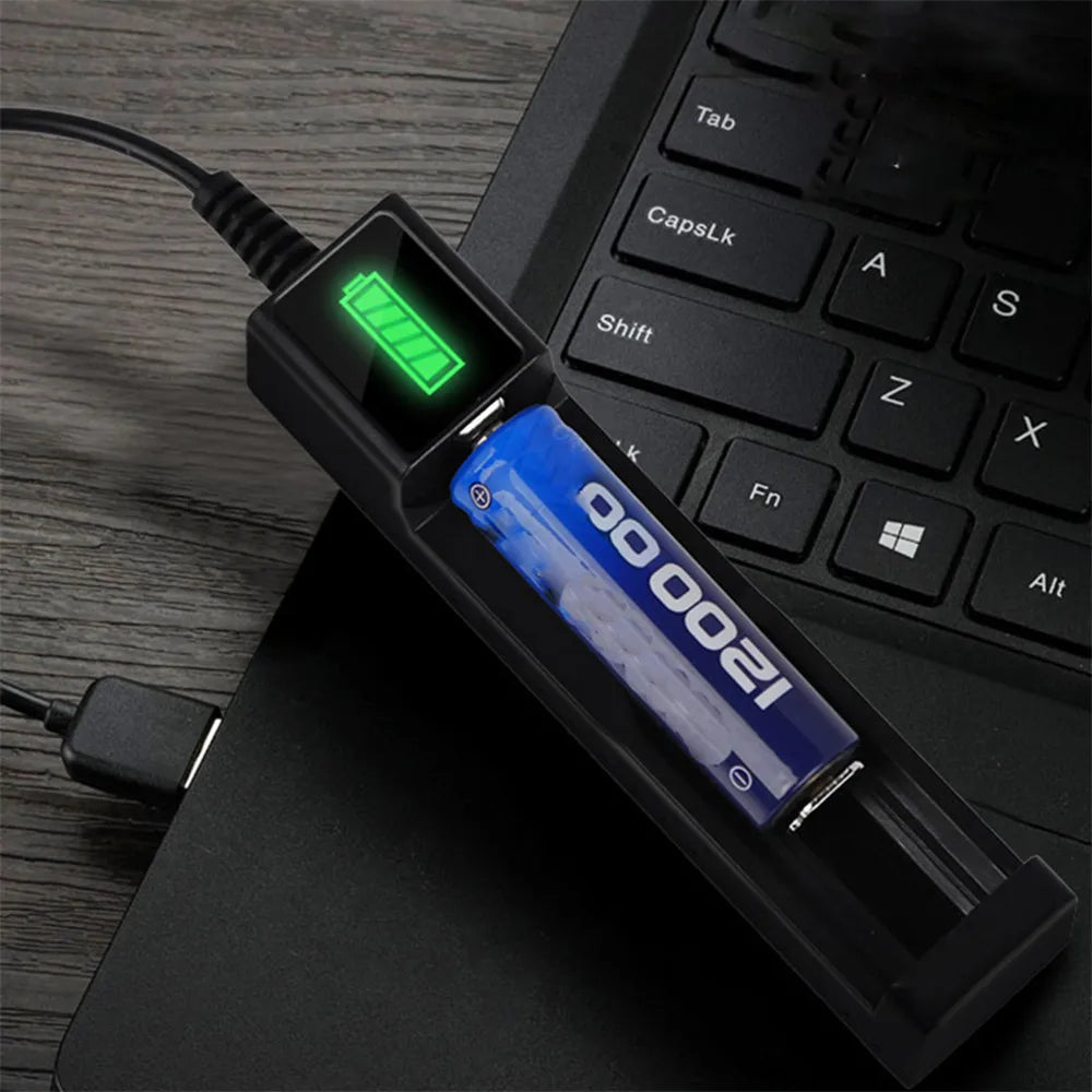 Cargador de Baterías de Litio | 4.2V / 500mAh | USB | Negro | CE-CAR-0 ...