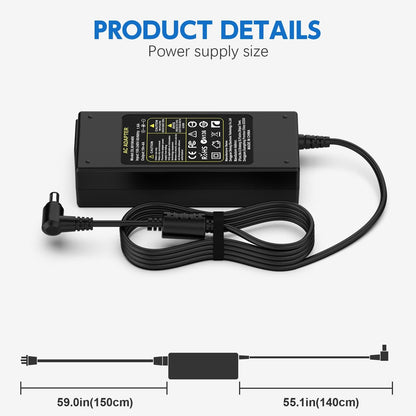 Adaptador / Convertidor Eléctrico para Monitor LG | 19V / 4A  | 6.5mm x 4.4mm | CE-CON-05