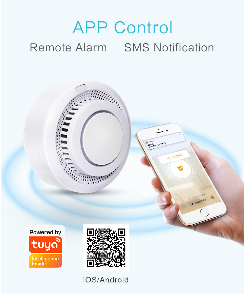 Detector de Humo WiFi Tuya Smart | App | CE-DET-01