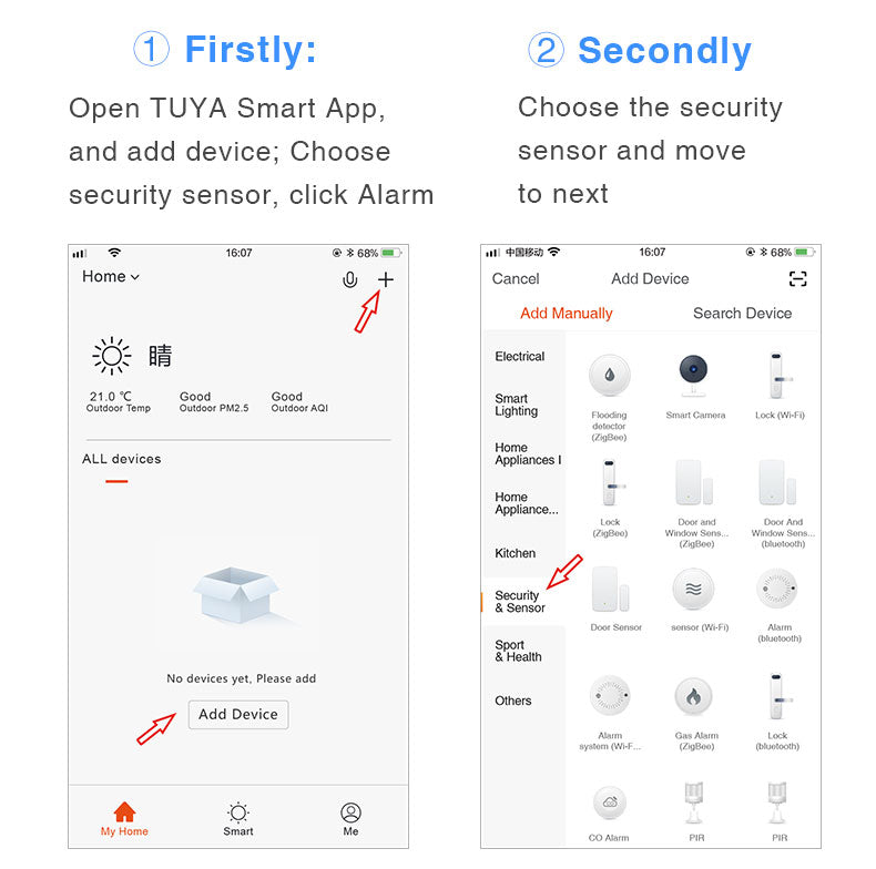 Detector de Humo WiFi Tuya Smart | App | CE-DET-01