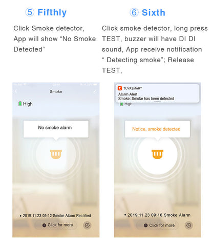 Detector de Humo WiFi Tuya Smart | App | CE-DET-01