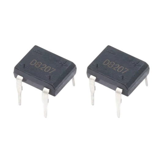 Puente Rectificador DB207S | 5 Pack | 1000V / 2A | DIP-4 | CE-DIO-22