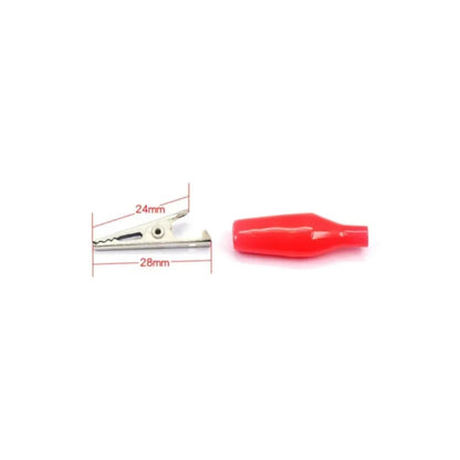Clip Lagarto / Pinza Eléctrica con Aislante | 5A | 2 Pack / Rojo + Negro | 24mm x 28mm | CE-EMP-21