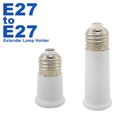 Extensor de Socket E27 a E27 para Bombillo LED | 65mm / 95mm / 197mm (Flexible) | Uso General | CE-EMP-23