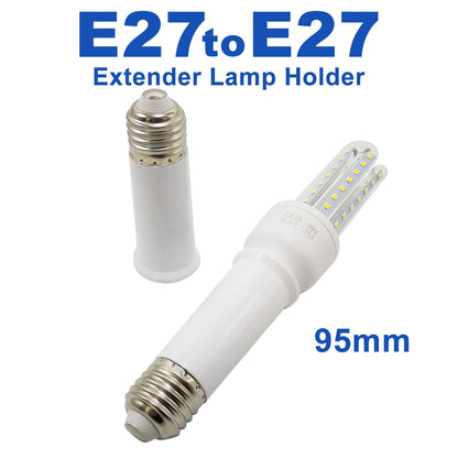 Extensor de Socket E27 a E27 para Bombillo LED | 65mm / 95mm / 197mm (Flexible) | Uso General | CE-EMP-23