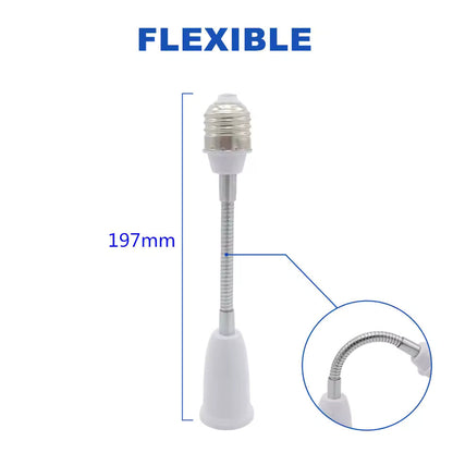 Extensor de Socket E27 a E27 para Bombillo LED | 65mm / 95mm / 197mm (Flexible) | Uso General | CE-EMP-23