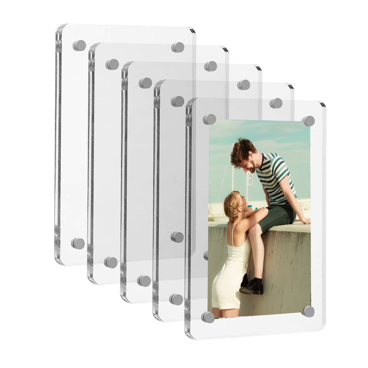 Marco Magnético de Acrílico para Fotos Instax y Polaroid, Doble Cara, 6.25cm x 9cm - Centroniks