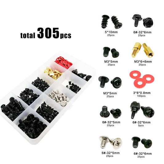 Kit de Tornillos para Case PC / Tarjeta Madre | 305 Pack | CE-HRM-11