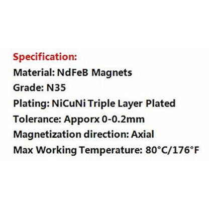 Imanes N35 | 10 Pack | Discos / 6mm x 3mm | CE-IMN-01