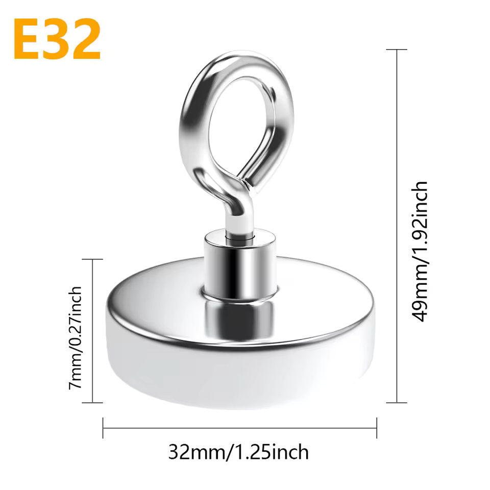 Gancho Magnético / Imán de Neodimio | 14kg / 20kg / 36kg / 45kg / 55kg / 70kg / 115kg / 230kg | CE-IMN-10