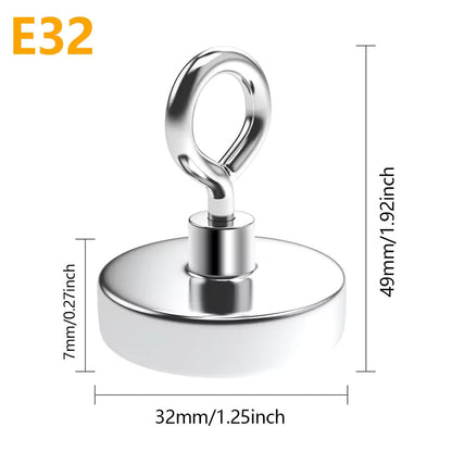 Gancho Magnético / Imán de Neodimio | 14kg / 20kg / 36kg / 45kg / 55kg / 70kg / 115kg / 230kg | CE-IMN-10