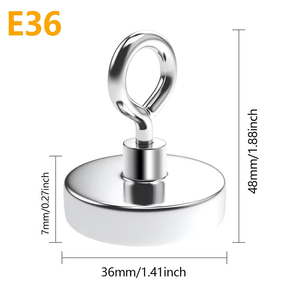 Gancho Magnético / Imán de Neodimio | 14kg / 20kg / 36kg / 45kg / 55kg / 70kg / 115kg / 230kg | CE-IMN-10