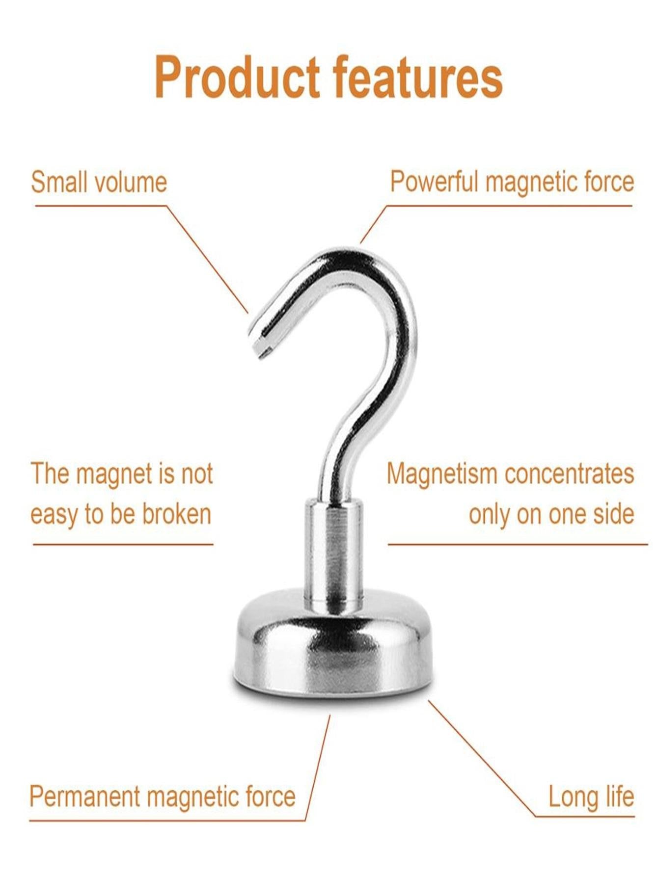 Gancho Magnético / Imán de Neodimio | 2kg / 8kg | CE-IMN-14