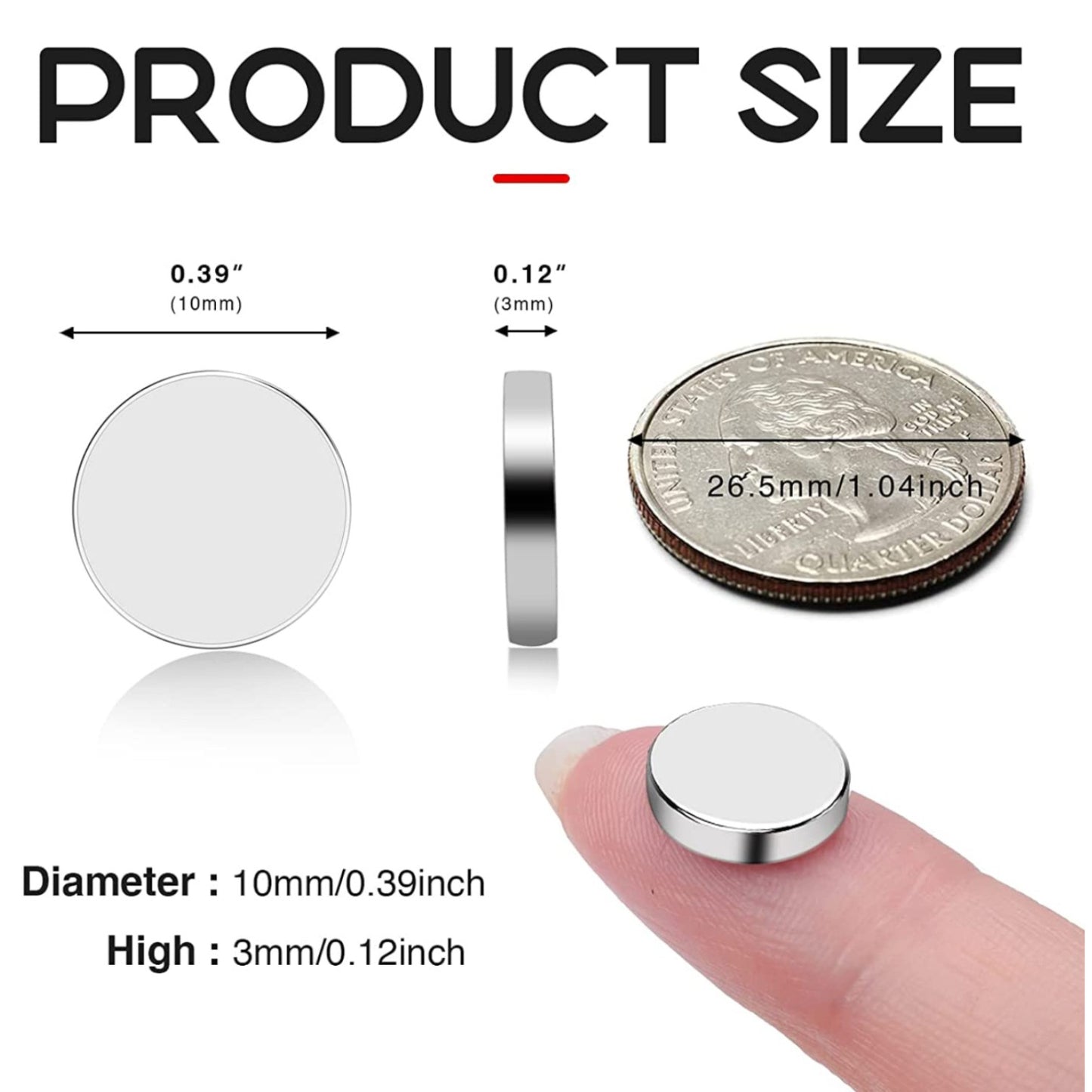 Imanes N35 | 10 Pack | Discos / 10mm x 3mm | CE-IMN-17