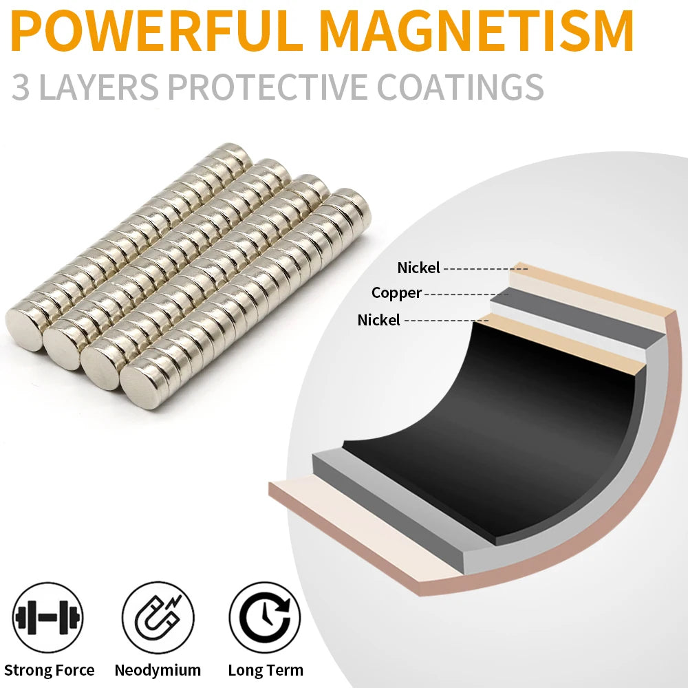 Imanes N35 | 10 Pack | Discos / 8mm x 3mm | CE-IMN-34