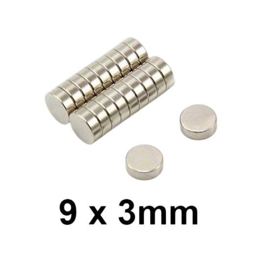 Imanes N35 | 10 Pack | Discos / 9mm x 3mm | CE-IMN-41