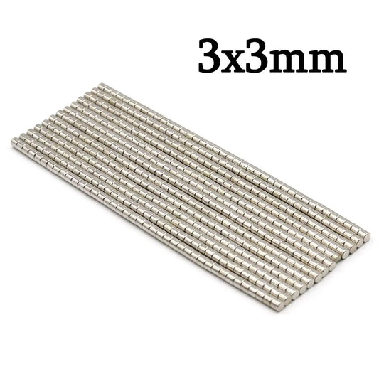 Imanes N35 | 10 Pack | Discos - Cilindros / 3mm x 3mm | CE-IMN-43