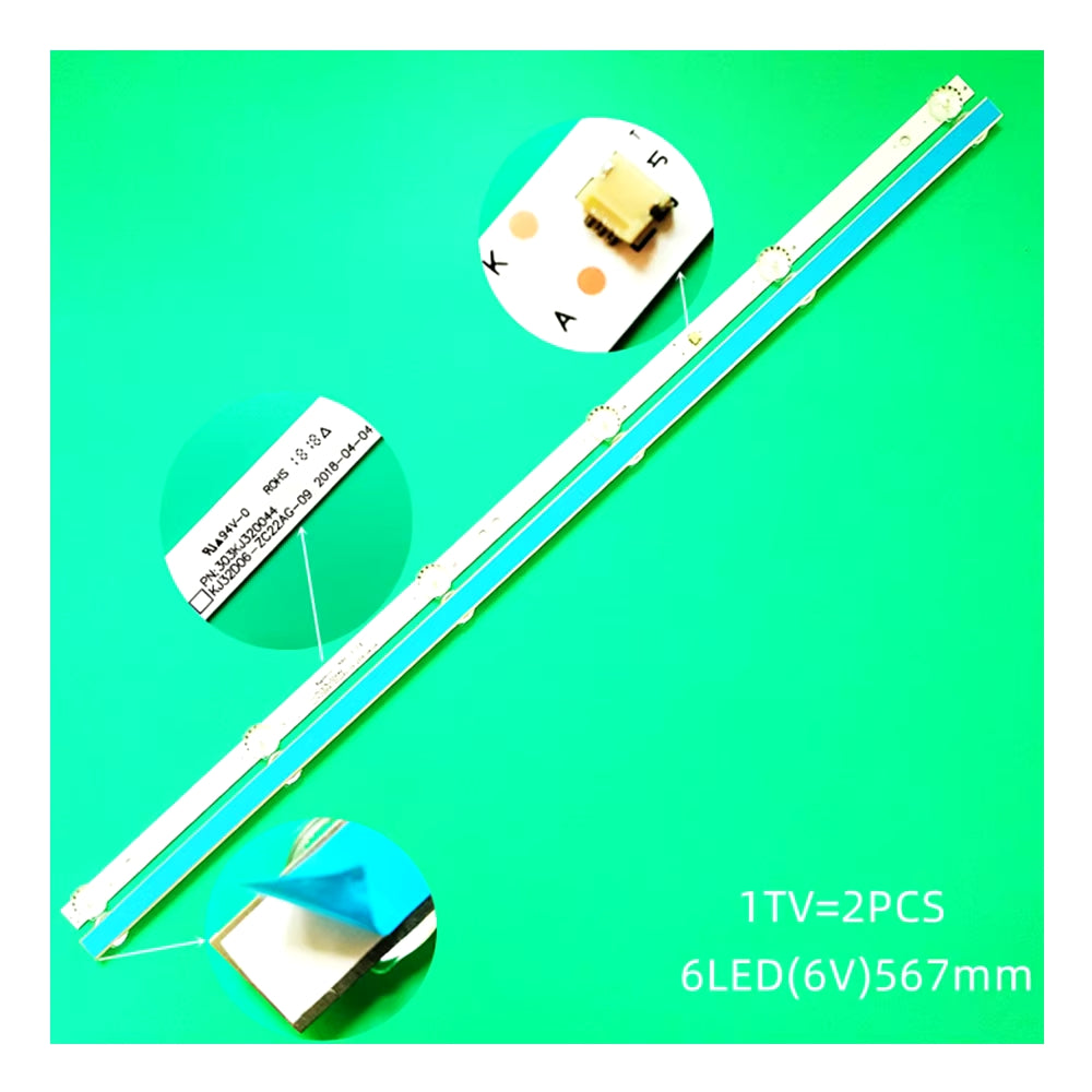 Tiras LED 303KJ320052E para Retroiluminación de Pantalla | 2 Pack | CE-LED-28