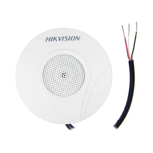 Micrófono HIKVISION DS-2FP2020 | Omnidireccional con Cancelación de Ruido Ambiental | Preamplificado para CCTV | CE-MIC-03