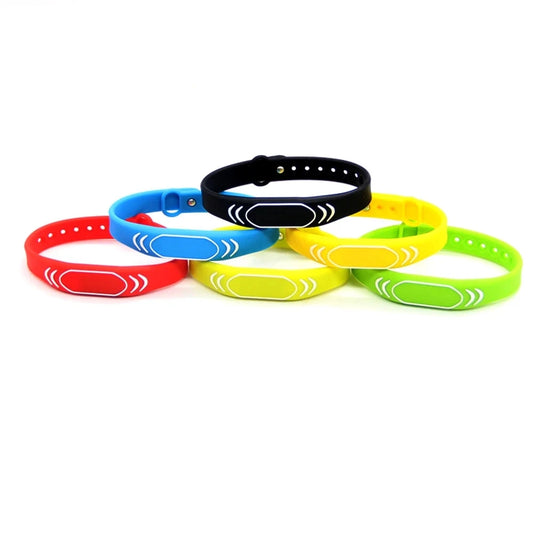 Brazalete / Pulsera NFC de Silicona | Ajustable | S50 | 1kB | 13.56 MHz | 5 Colores | CE-TAG-15