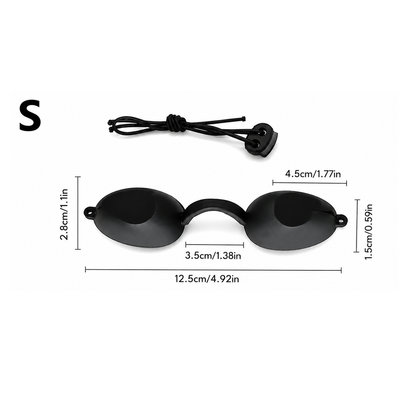 Gafas de Protección para Tratamientos IPL y Láser | Silicona | Negro | Talla S / Talla L | CES-PRT-01