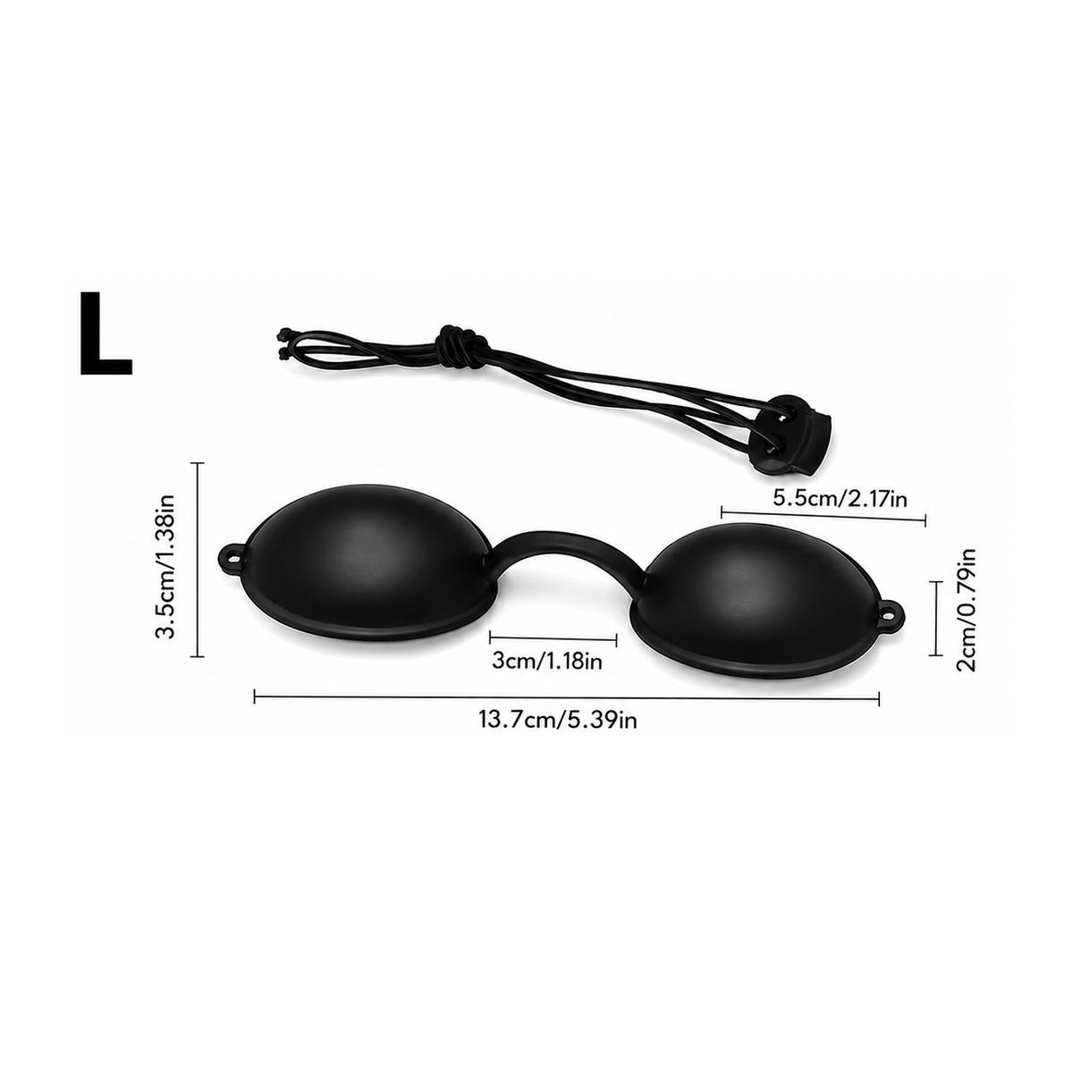 Gafas de Protección para Tratamientos IPL y Láser | Silicona | Negro | Talla S / Talla L | CES-PRT-01