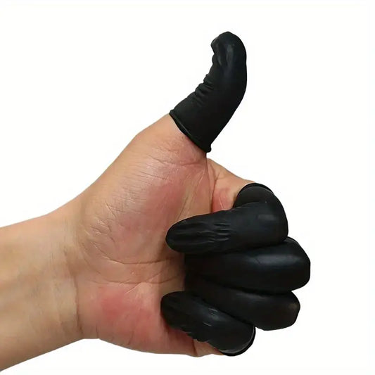 Protectores para Dedos | 10 Pack | Negro | Látex | CHO-ACD-03