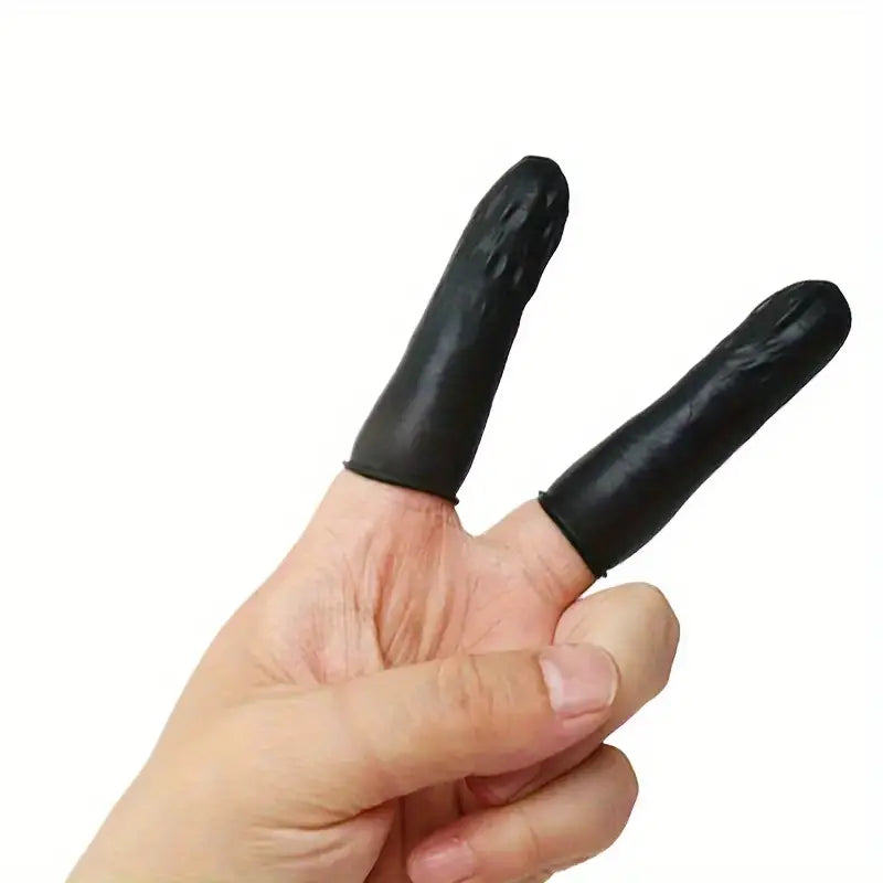 Protectores para Dedos | 10 Pack | Negro | Látex | CHO-ACD-03