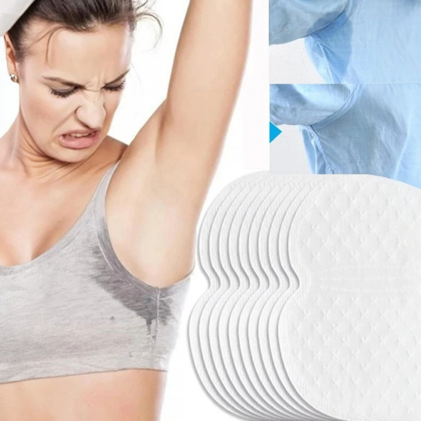 Almohadillas Absorbentes de Sudor para Axilas | 10 Pack | Desechables | CHO-DSD-01