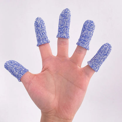 Guante para Dedo Anticorte Nivel 5 | 10 Pack | HPPE | Celeste / Gris / Negro | CHO-GNT-03