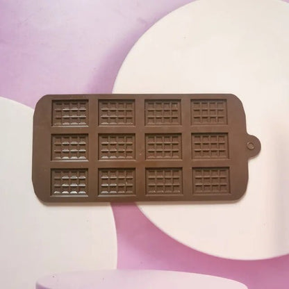 Molde para Hacer Chocolates / Dulces con Forma de Barra de Chocolate | Café | Silicona | CHO-MOL-02