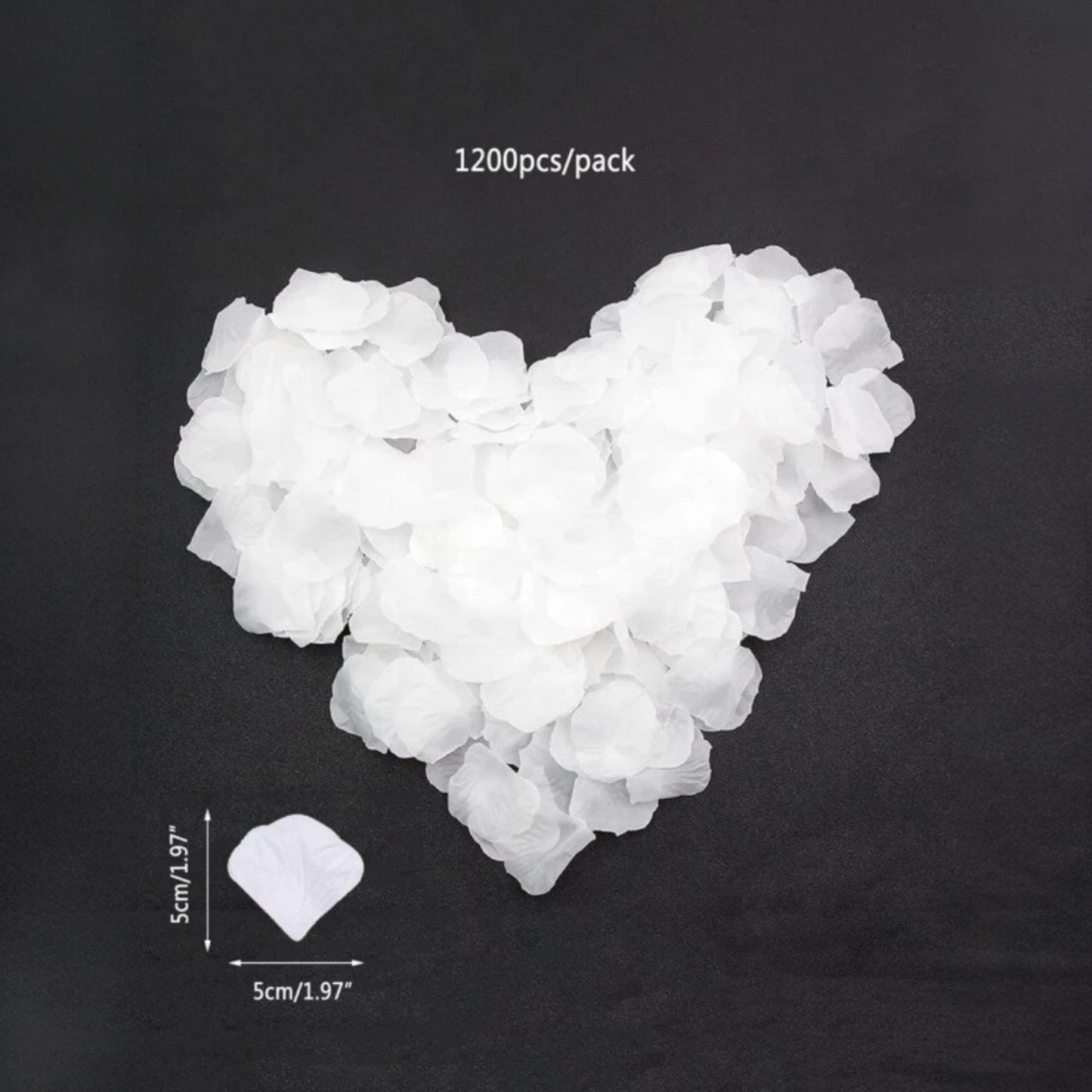 Pétalos Artificiales de Rosas | 1200 Pack | Rojo / Blanco / Negro / Rosado / Azul | CHO-PTL-01