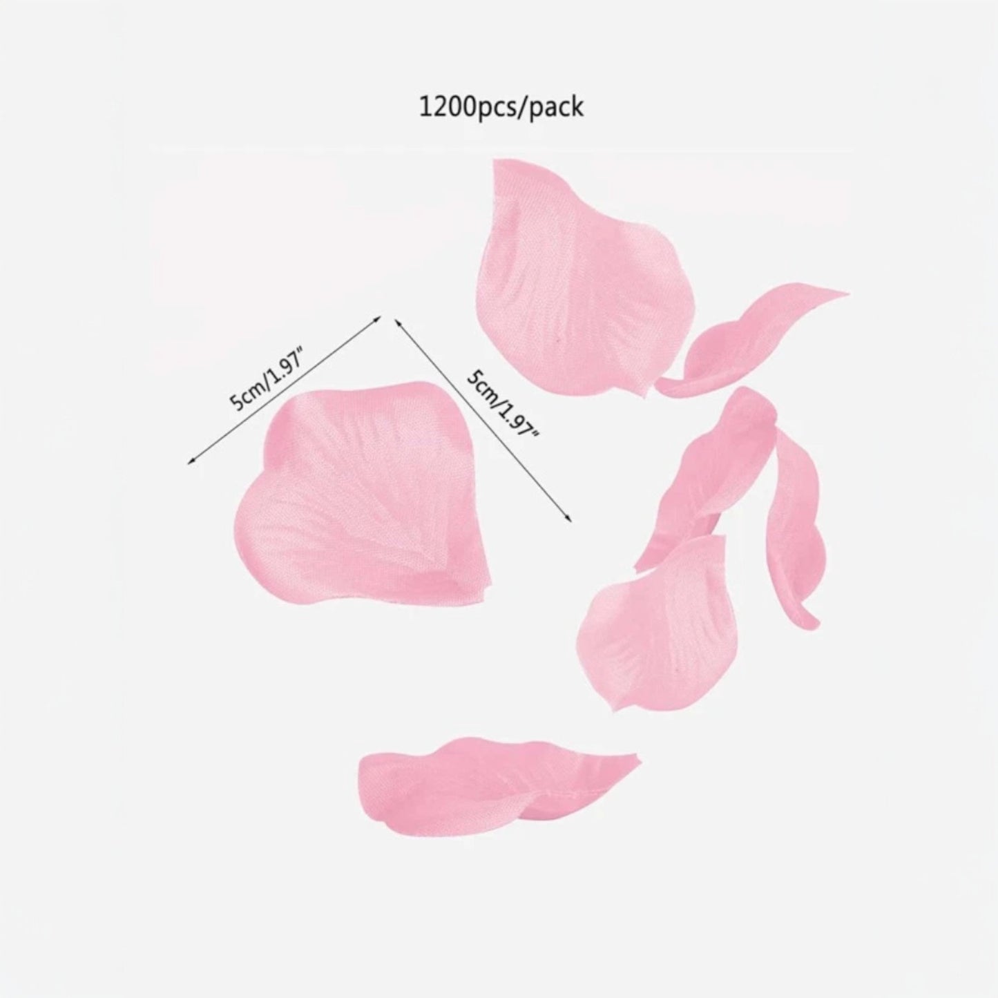 Pétalos Artificiales de Rosas | 1200 Pack | Rojo / Blanco / Negro / Rosado / Azul | CHO-PTL-01