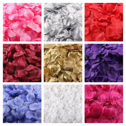 Pétalos Artificiales de Rosas | 500 Pack | 12 Colores | CHO-PTL-05