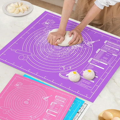 Tapete para Hornear | Silicona Antiadherente | M / L | Celeste / Blanco / Rosado / Morado | CHO-TAP-02