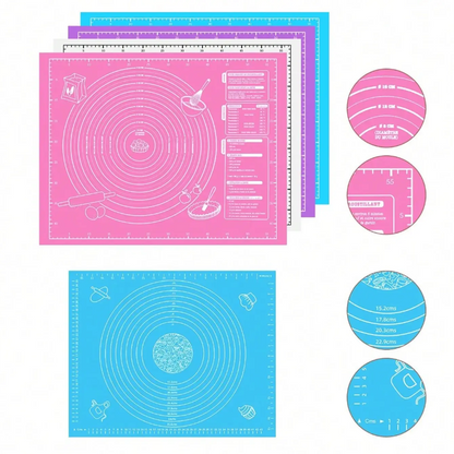 Tapete para Hornear | Silicona Antiadherente | M / L | Celeste / Blanco / Rosado / Morado | CHO-TAP-02